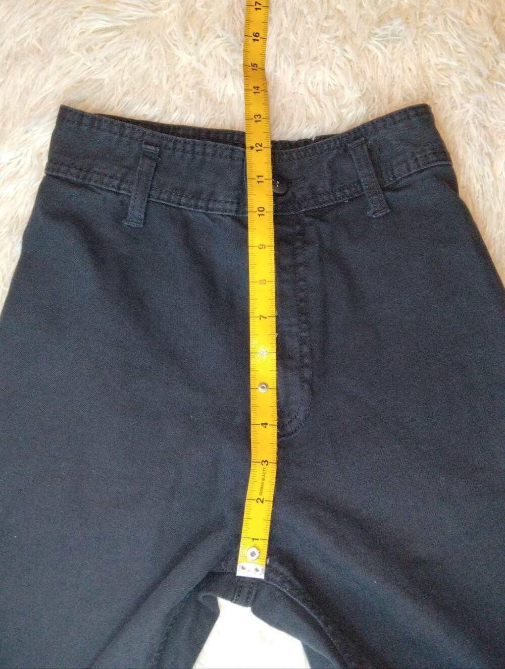 Zara The Marine High Rise Straight Wide Leg Raw Hem Black Jeans Size 2 - Picture 11 of 12